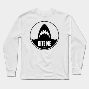 JAWS Movie BITE ME Shark design Long Sleeve T-Shirt